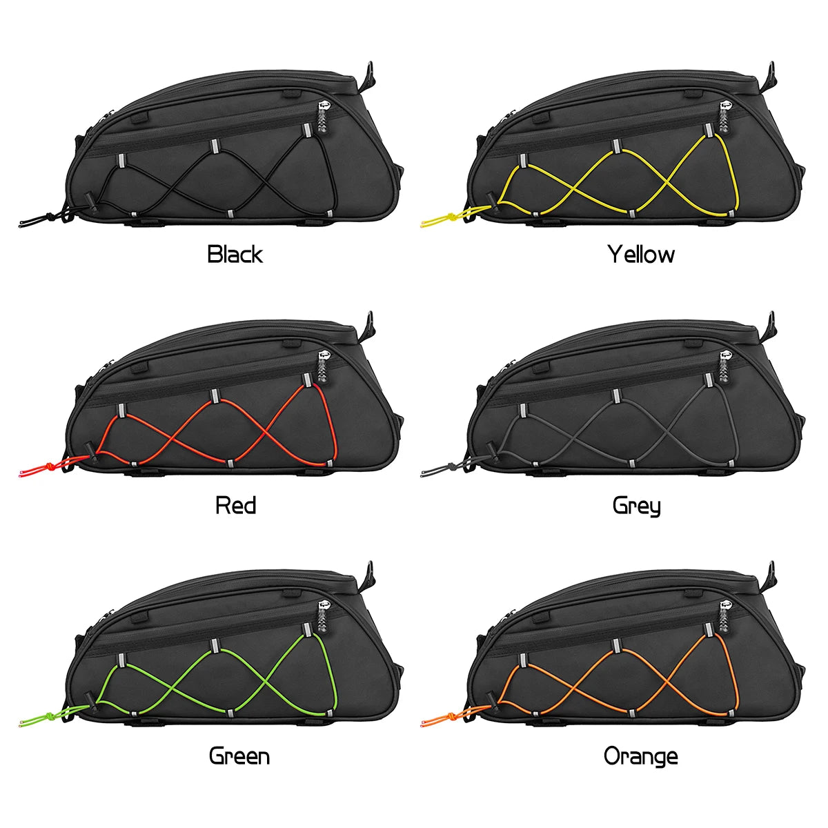 3 in 1 Bike Rack Bag Trunk Bag Waterproof Bicycle Rear Seat Bag Cooler Bag with 2 Side Hanging Bags Cycling Cargo Luggage Bag