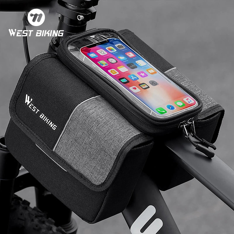 Bicycle Bag Cycling Top Front Tube Frame Bag 7.0Inches Phone Case Storage Touch Screen MTB Road Bike Bag Accessories