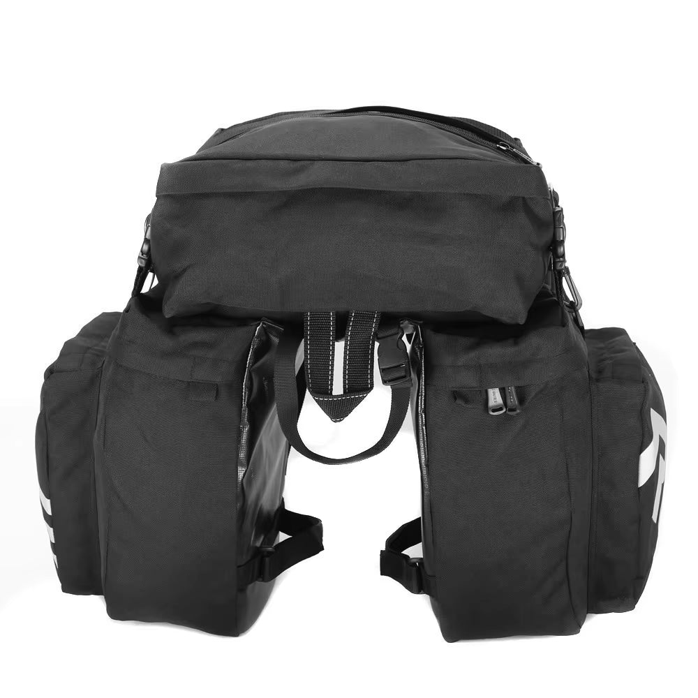 3In1 Multifunction Road MTB Mountain Bike Bag Bicycle Pannier Rear Seat Trunk Bag W Waterproof Rain Cover Saddlebags for Bicycle